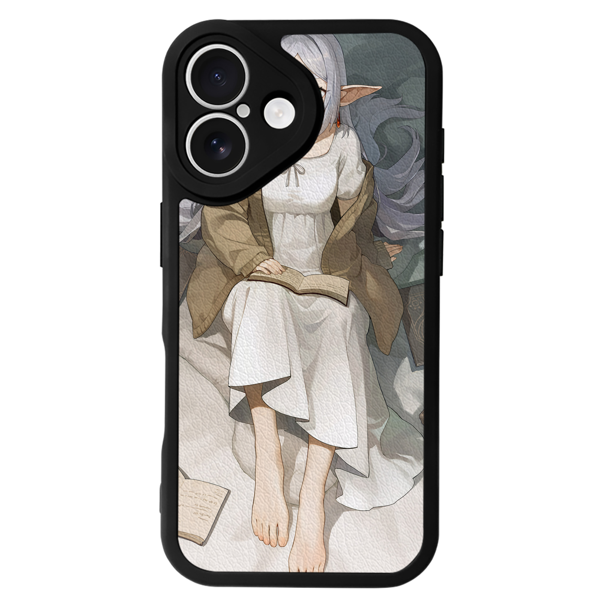 （画像用） 葬送のフリーレン Frieren 【iPhone 16シリーズ対応】シリコンスマホケース（レザー調） 材質：シリコン